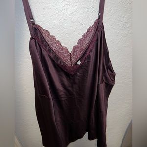 Sleep by Cacique camisole plum silk like top